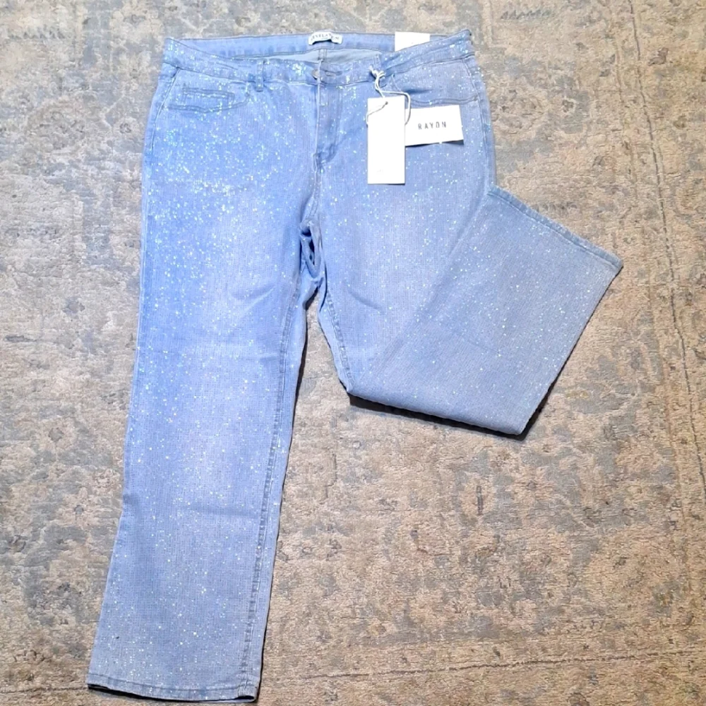 Glitter Sparkles Straight Jean Tags Taken Off No Tags!! - Picture 1 of 3
